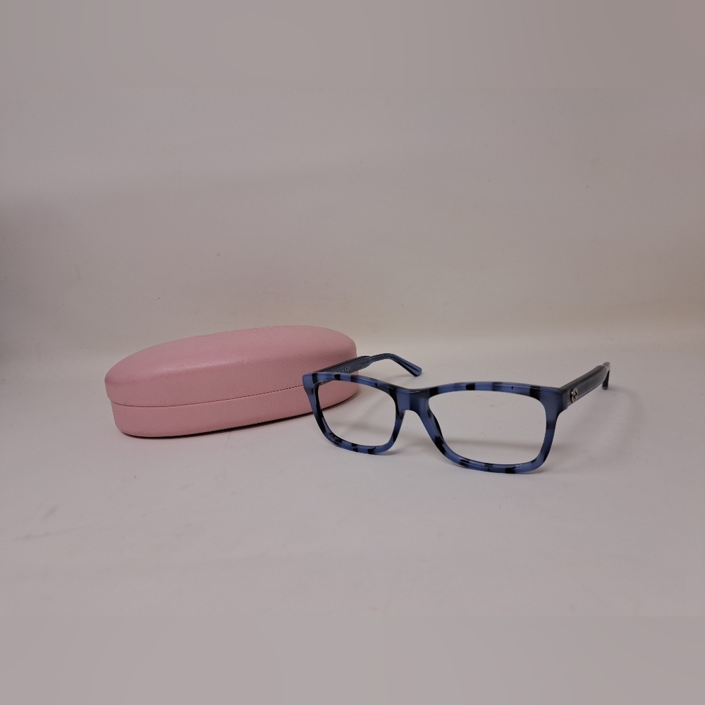 Gucci Eye  Glasses Frames Blue Black Italy Rectangle GG 3765 YV5 53mm 53-15-140 - Picture 3 of 16